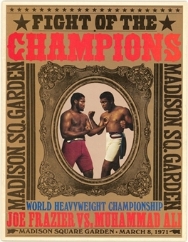 1971 Joe Frazier vs Muhammad Ali Fight Program from 3/8/71
